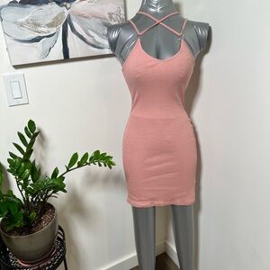 Pink Sleeveless Bodycon Dress